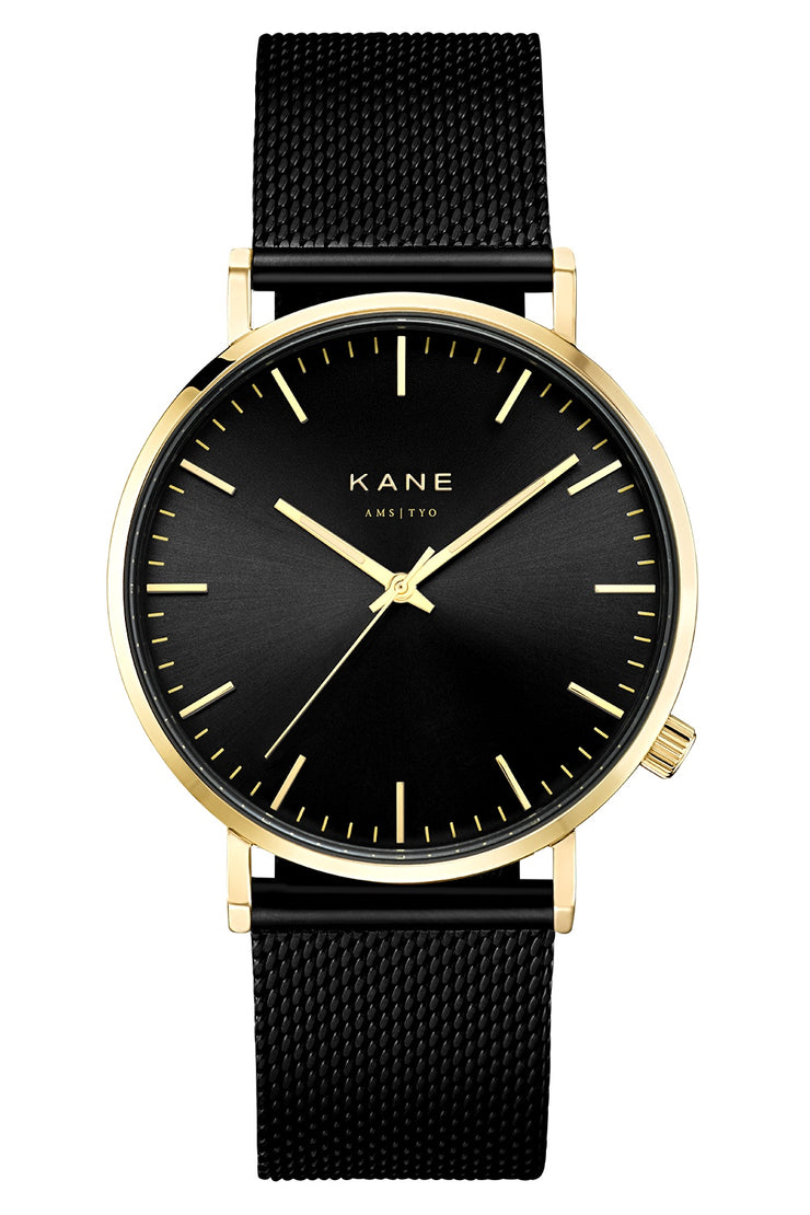 Minimalist Mens Watches by KANE® - Gold Club Black Mesh™ – KANE