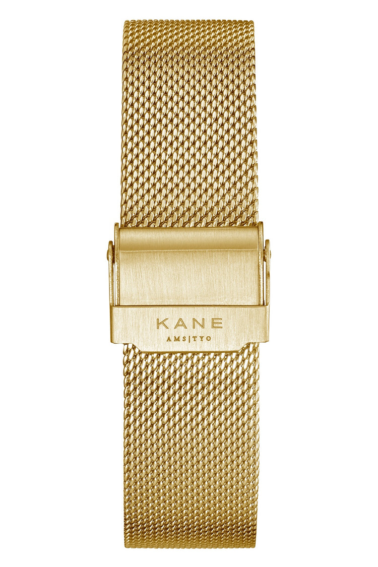 Minimalist Watch Straps by KANE® - Gold Mesh Stainless Steel