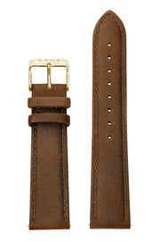 Vintage Brown Leather Strap (gold)