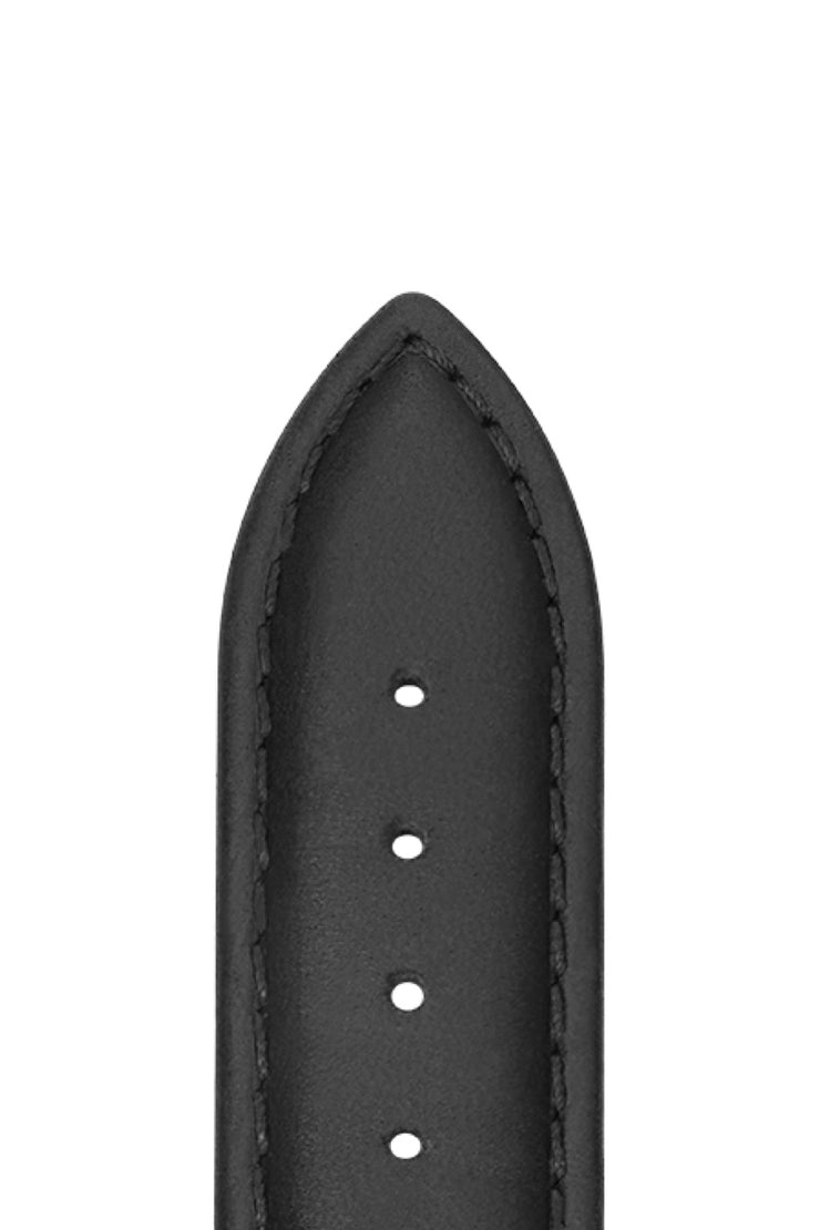 Classic Black Leather Strap (silver)