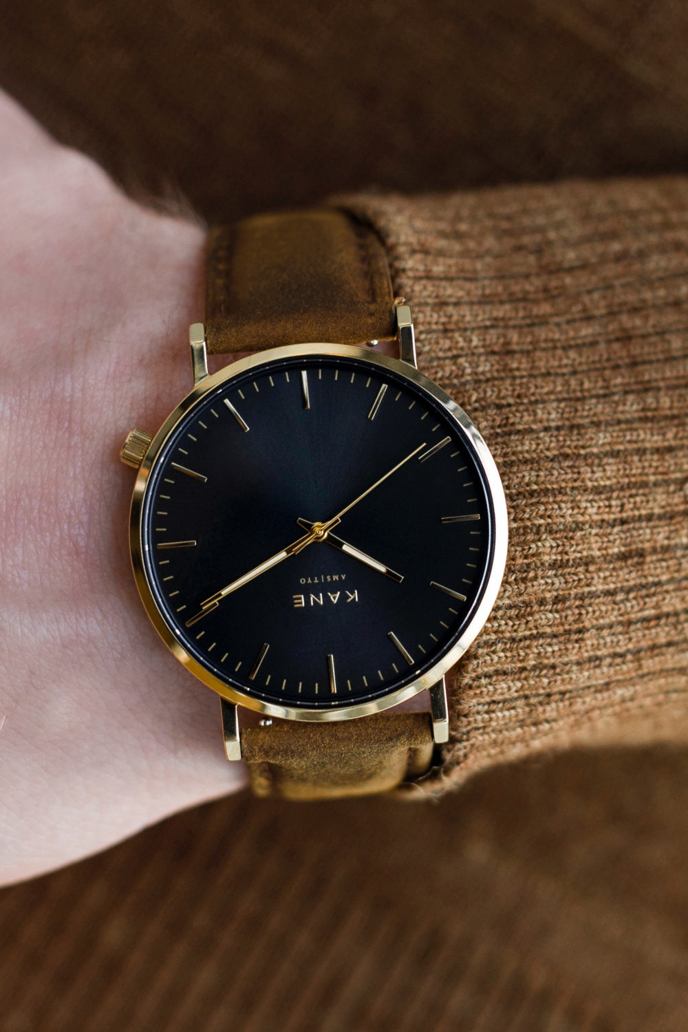 Leather strap for gold watch hot sale