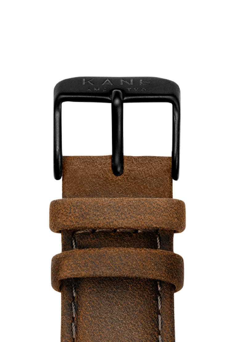 Vintage Brown Leather Strap (black)