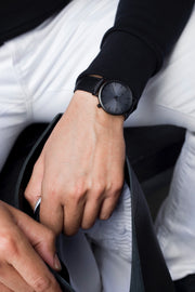 Classic Black Leather Strap (black)