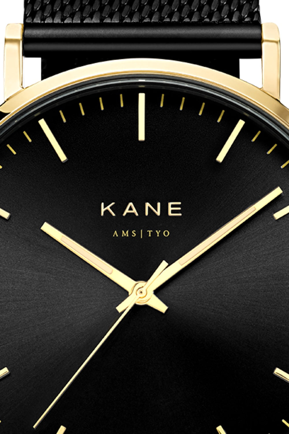Minimalist Mens Watches by KANE® - Gold Club Black Mesh™ – KANE Watches
