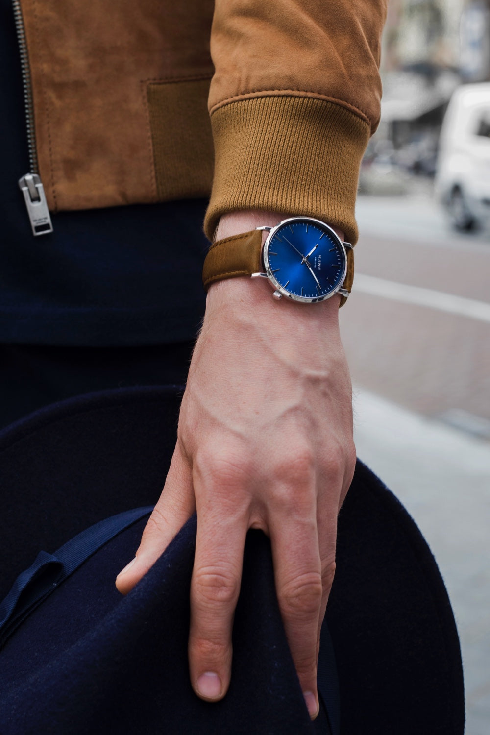 Minimalist Mens Watches By KANE Blue Arctic Vintage Brown KANE Watches