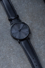 Classic Black Leather Strap (black)