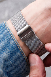 Silver Mesh Steel Strap