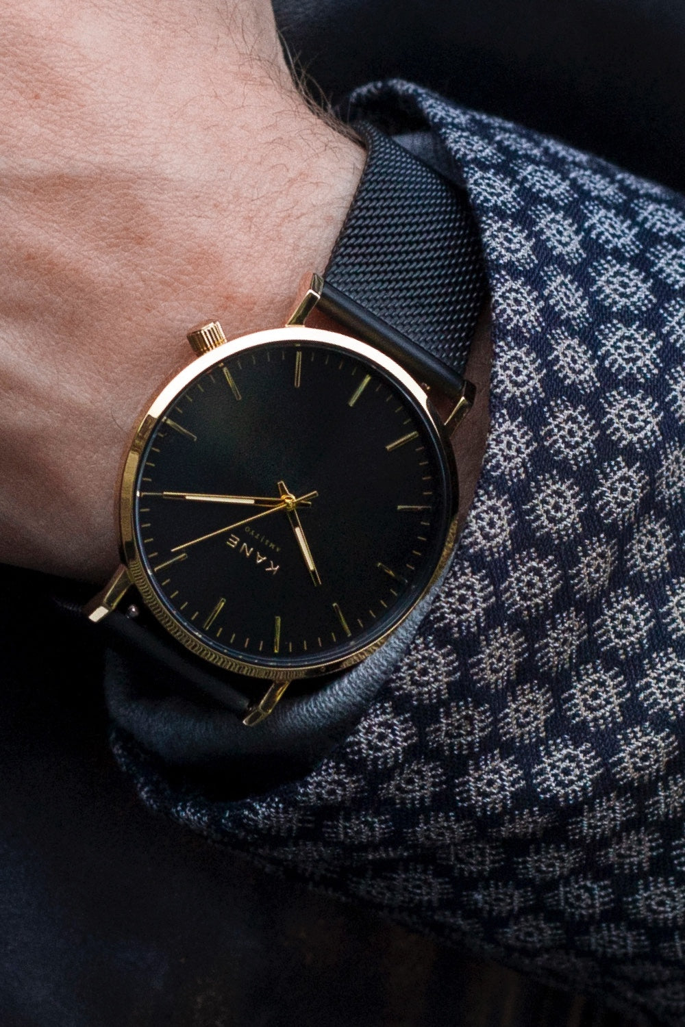 Gold watch online mesh band